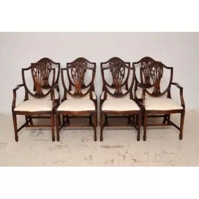 8  er Satz Antiik  Georgian Stil  Mahogany Dining Chairs