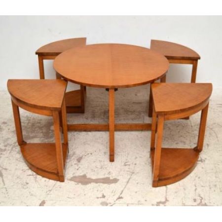 Art Deco Nest of tables Couchtische aus Bergahorn