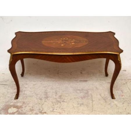 Französicher  intarsierter Marquetry Coffee Table