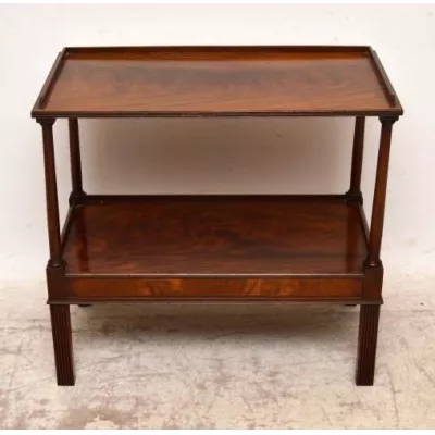 Antiker Beistelltisch  Two Tier Mahogany Side Table