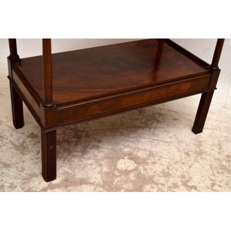 Antiker Beistelltisch  Two Tier Mahogany Side Table