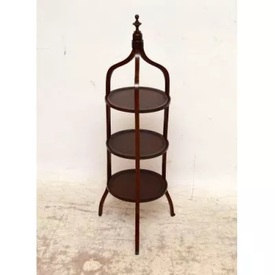 Antiker Mahagoni  Cake Stand intarsiert 