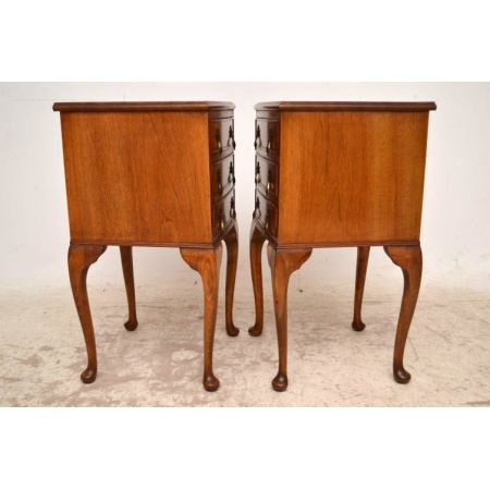 Antikes Paar Beistelltische kleine Tische Schlafzimmer Tische Mahagonitisch