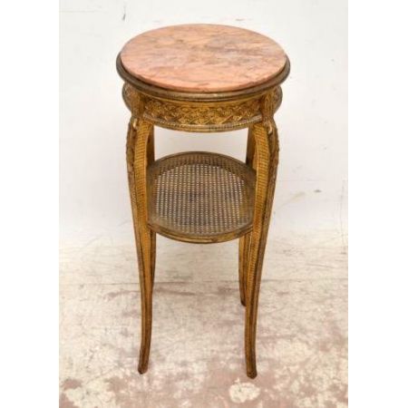 Beistelltisch oval und vergoldet