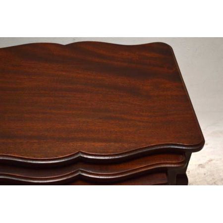 Antikes Nest of Tables Edwardian Beistelltisch Holztisch 3er Set Mahagoni Tisch