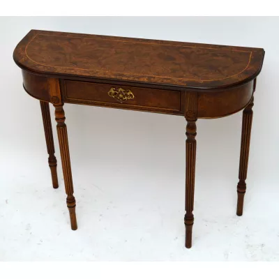 Antiker Konsolen Tisch Burr Elm