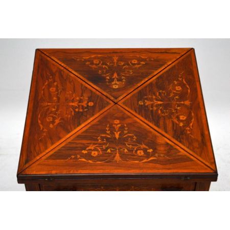 Antiker viktorianische Spieltisch Rosewood
