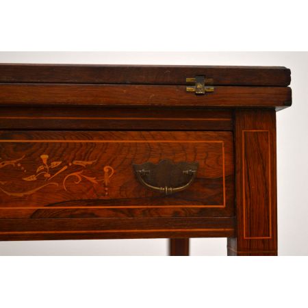 Antiker viktorianische Spieltisch Rosewood