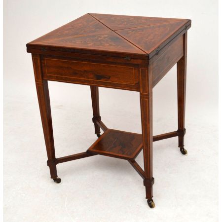 Antiker viktorianische Spieltisch Rosewood