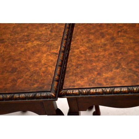 Nest of Table geschnitzte Walnuss Beistelltische