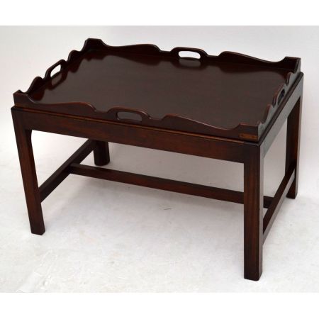 Antiker Mahogany Tray Top Table Kaffeetisch