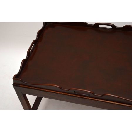 Antiker Mahogany Tray Top Table Kaffeetisch