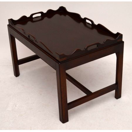 Antiker Mahogany Tray Top Table Kaffeetisch