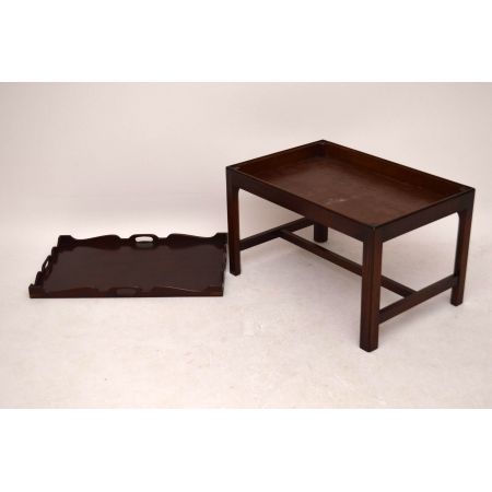 Antiker Mahogany Tray Top Table Kaffeetisch