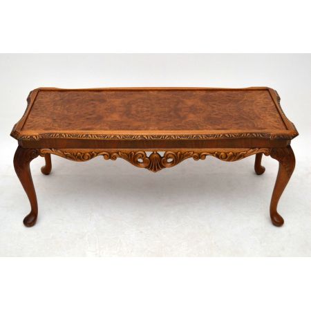 Antiker Queen Anne Style Walnuss Couchtisch Sofatisch aus Mahagoni Antik Tisch Beistelltisch