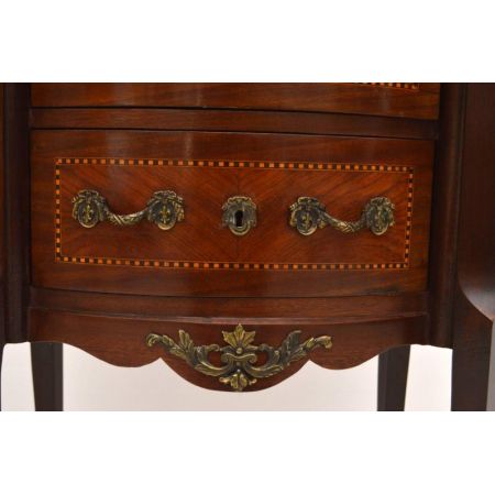 Antiker Coffeetable Sofatisch Beistelltisch mit Marmorplatte Holztisch