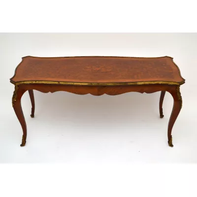 Antik-Französischer Kingswood Parkett Coffee-Tisch