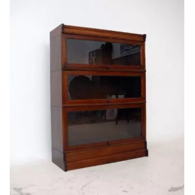 Antiker Mahagoni Bücherschrank Vitrine Schaukasten 