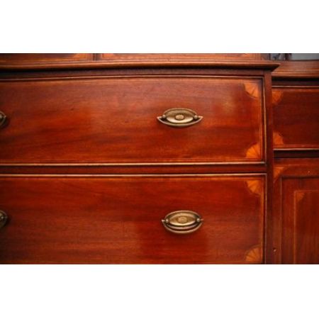 Großes  Breakfront Bookcase Antique   Conversion Intarsien Mahagoni 