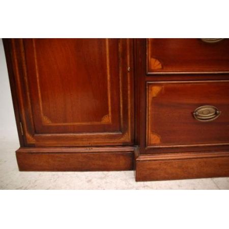 Großes  Breakfront Bookcase Antique   Conversion Intarsien Mahagoni 