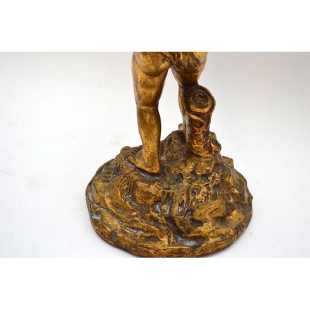 Ein Paar antiker „Gilt Cherub“ Beistelltische-Ebonized Tops