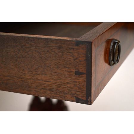 Antiker Regency-Stil Intarsien Mahagoni Sofa Tisch