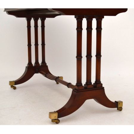 Antiker Regency-Stil Intarsien Mahagoni Sofa Tisch