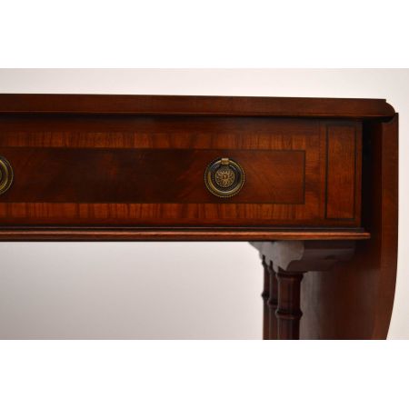 Antiker Regency-Stil Intarsien Mahagoni Sofa Tisch