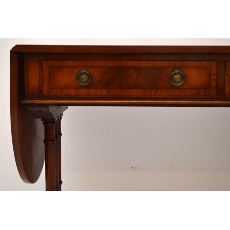 Antiker Regency-Stil Intarsien Mahagoni Sofa Tisch