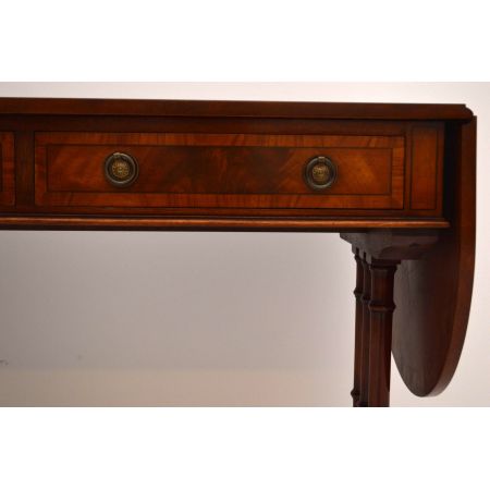 Antiker Regency-Stil Intarsien Mahagoni Sofa Tisch