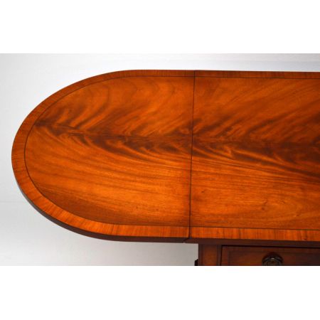 Antiker Regency-Stil Intarsien Mahagoni Sofa Tisch