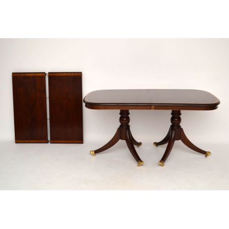 Antiker Regency-Stil Intarsien Mahagoni Esstisch