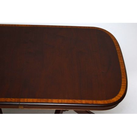 Antiker Regency-Stil Intarsien Mahagoni Esstisch