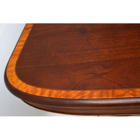 Antiker Regency-Stil Intarsien Mahagoni Esstisch