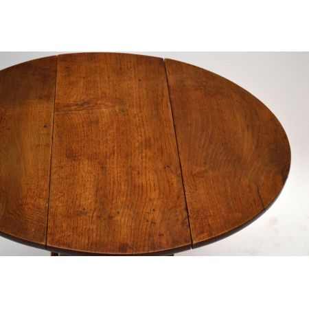 Kleine antike Solid Oak Drop Leaf Occasional Tisch