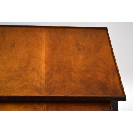 Antiker Queen Anne Style Nussbaum Nest 3er Tisch Set