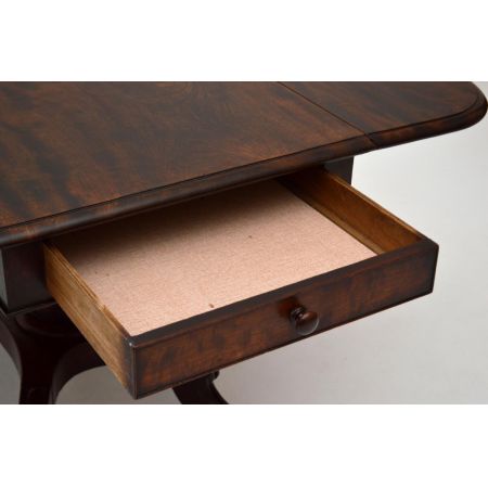 Antiker Regency Mahagoni Pembroke Esstisch