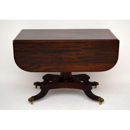 Antiker Regency Mahagoni Pembroke Esstisch