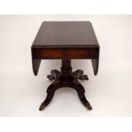Antiker Regency Mahagoni Pembroke Esstisch