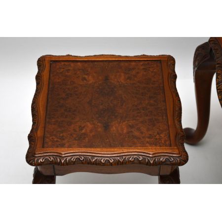 Antiker Nussbaum Burr Coffee Table - Nest