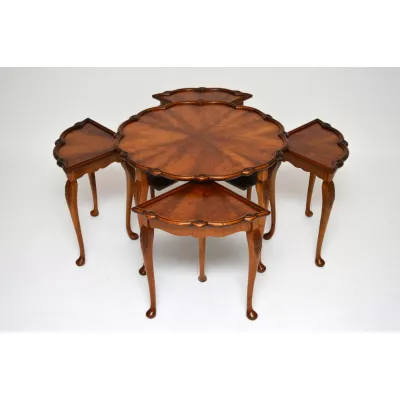 Rundes Nest of Tables Beistelltische antik