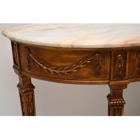 Antiker vergoldeter Marmor Konsolentisch