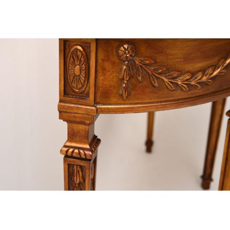 Antiker vergoldeter Marmor Konsolentisch