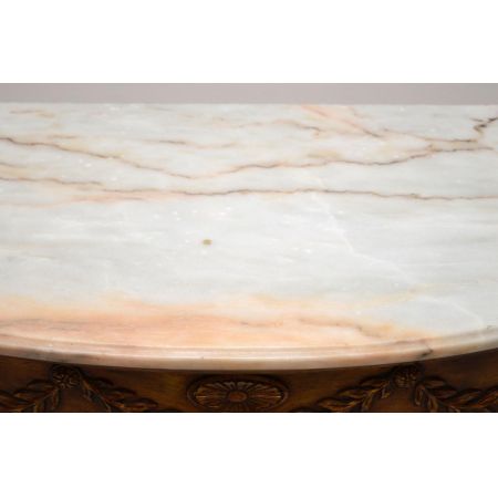 Antiker vergoldeter Marmor Konsolentisch