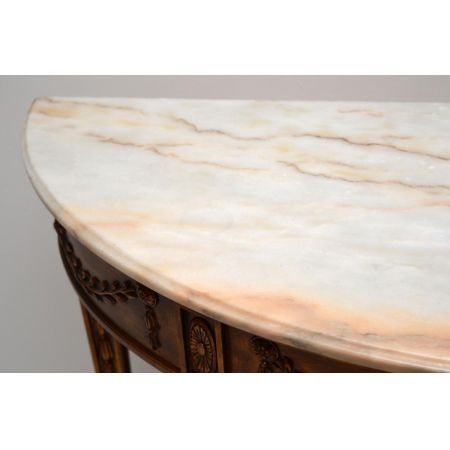 Antiker vergoldeter Marmor Konsolentisch