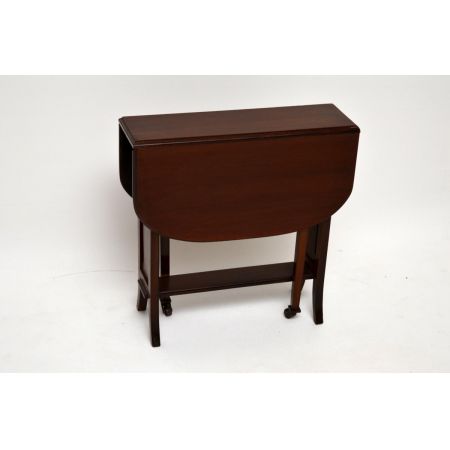 Faltbarer antiker Edwardian Mahagoni Sutherland Tisch