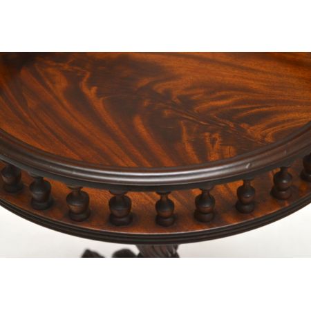 Antiker Chippendale Mahagoni Wein Tisch