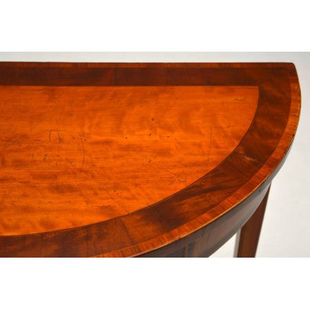 Antiker George III Intarsien Satinholz Konsole Beistelltisch