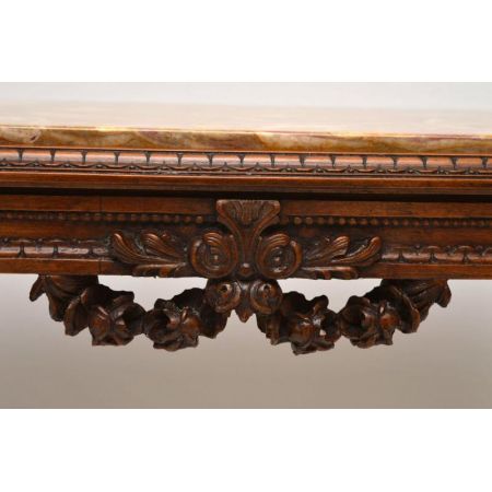 Antiker französischer Marmor Kaffeetisch