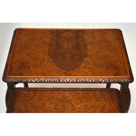 Antikes Queen Anne Nussbaum Nest 3er-Set